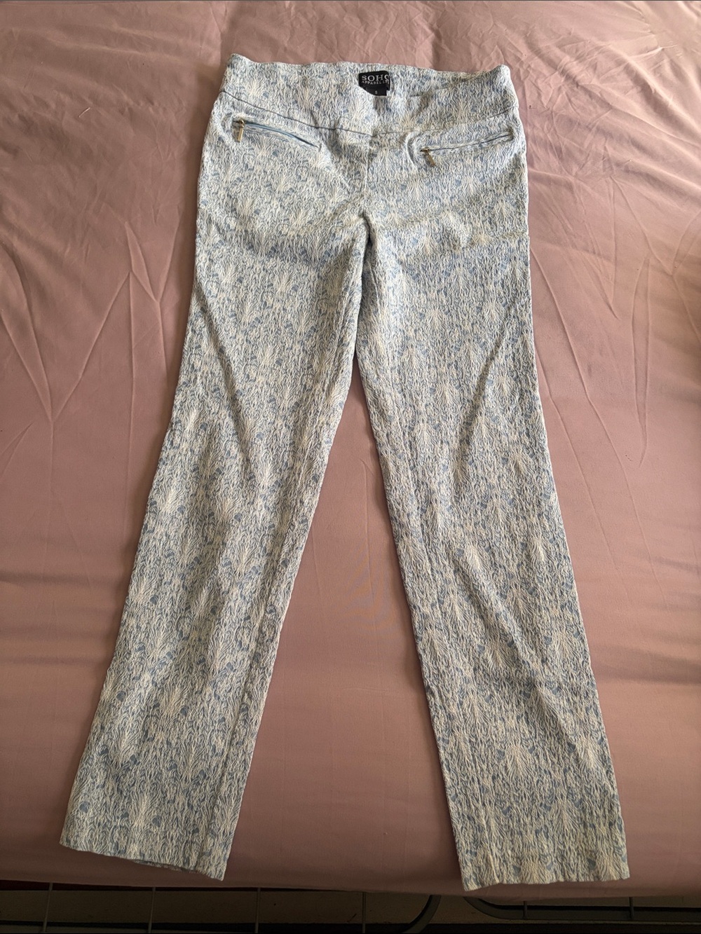 Soho Light Blue & White Skinny Jeans